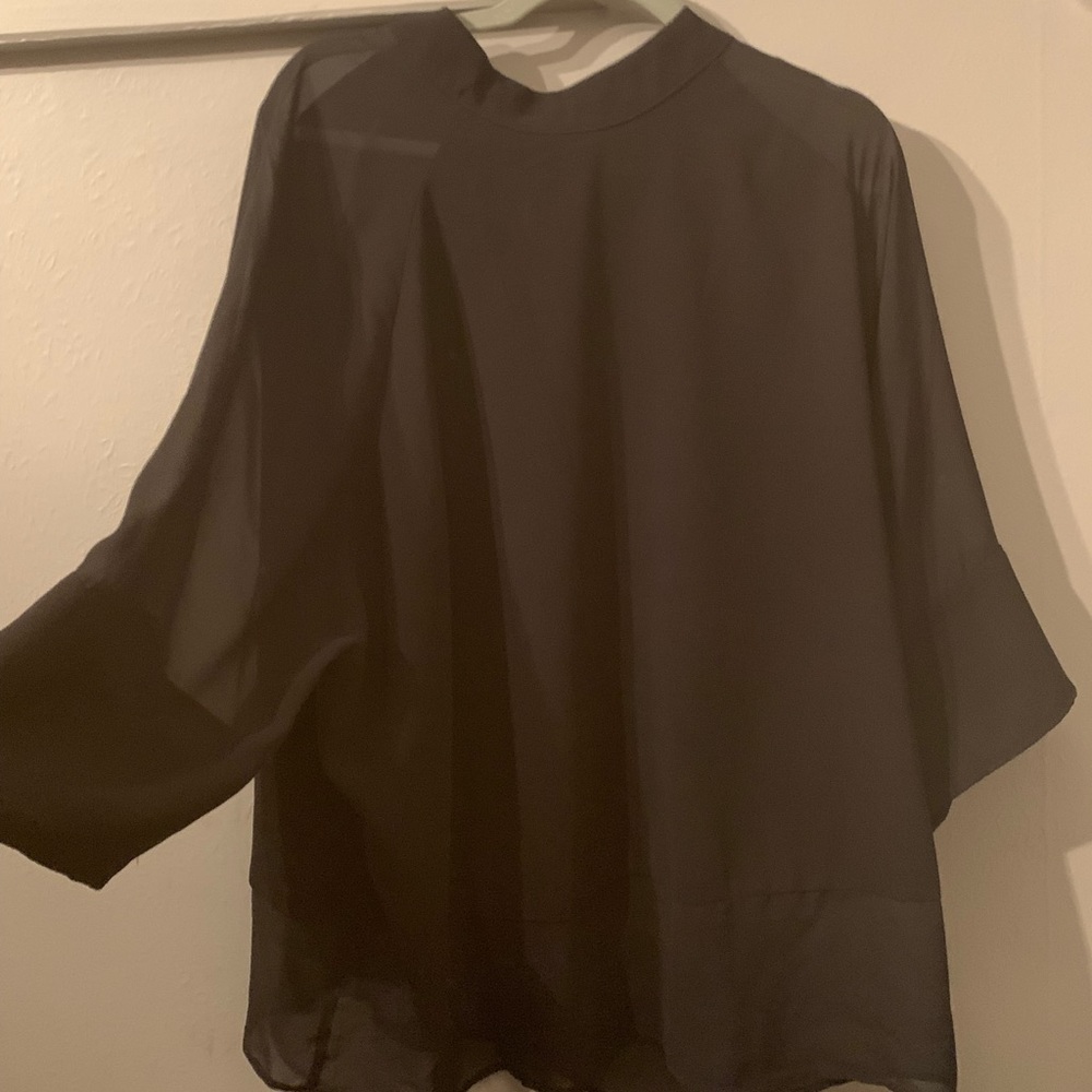 ASOS black and sheer top